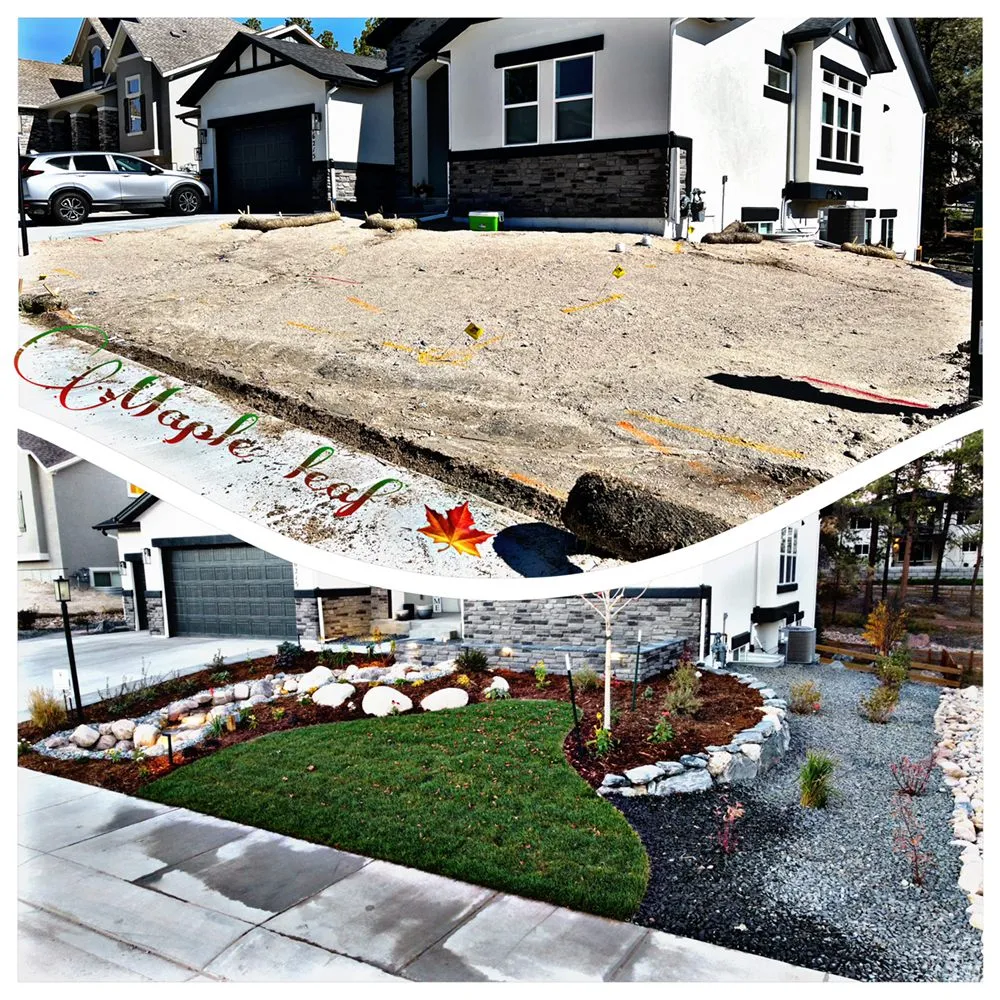 Custom landscape design for year-round maintenance in Colorado Springs, CO by Maple Leaf Landscaping & Construction