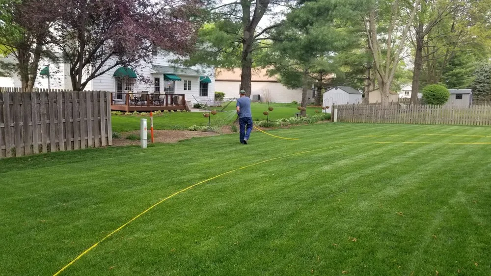 Professional lawn mowing service for homes in Geneseo, IL by Maple Leaf Lawn Solutions