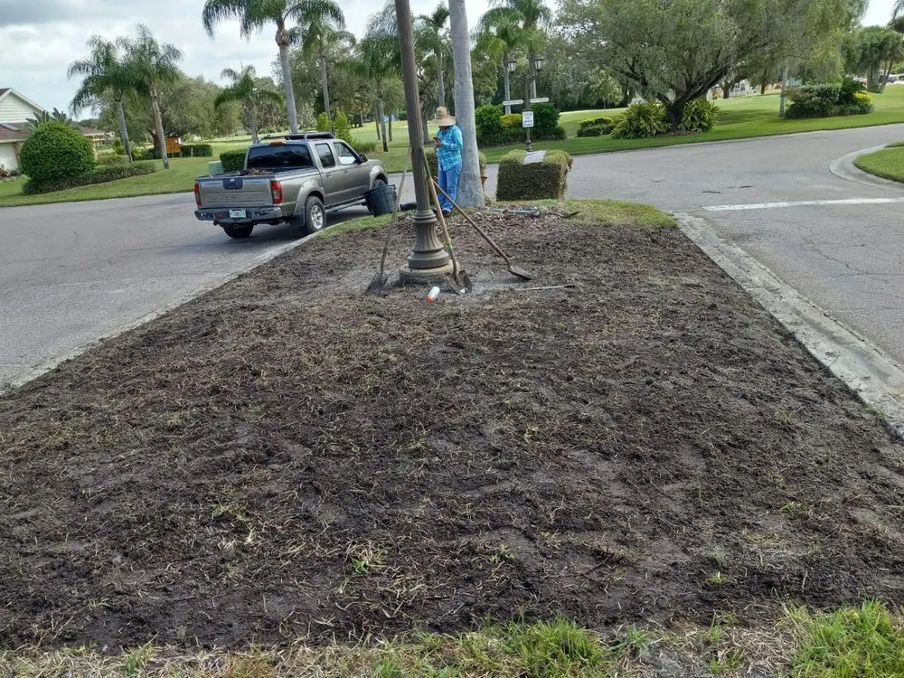 Professional landscaping services with custom design in Palmetto, FL by Maravilla Lawn Service