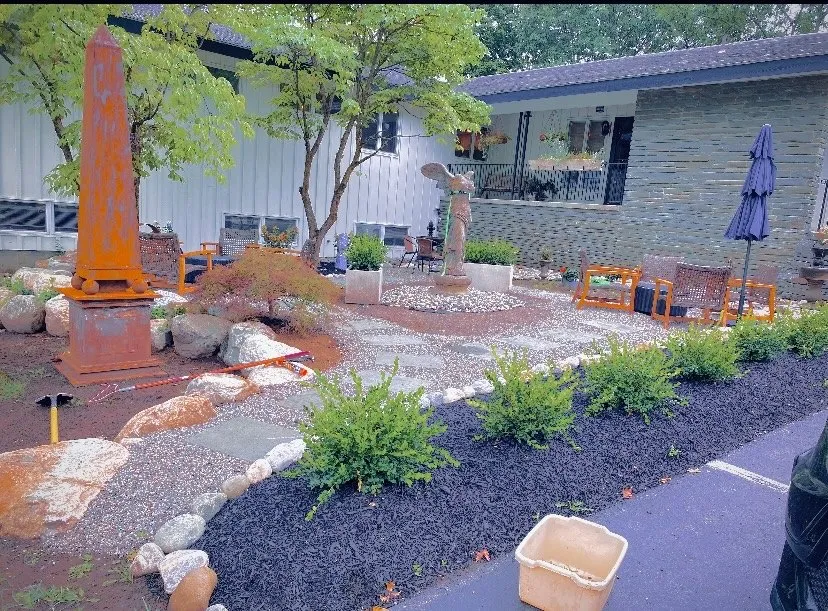 Custom landscape installation in Latham, NY by Mariano Landscaping