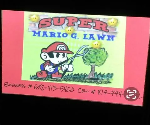 Mario Bros Lawn Service Logo