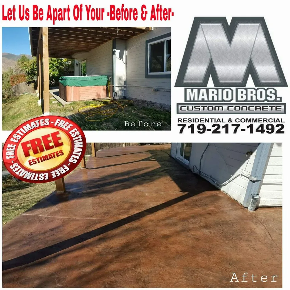 Custom landscape design for year-round maintenance in Fountain, CO by Mario Brothers Concrete