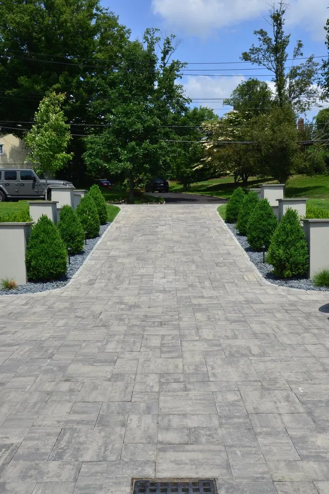 Custom outdoor landscaping with custom design in Bronxville, NY by Mario Forgione Landscaping