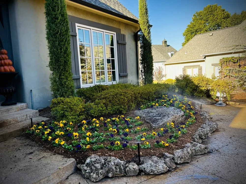 Expert lawn mowing service with custom design in Tulsa, OK by Marios Landscaping & More