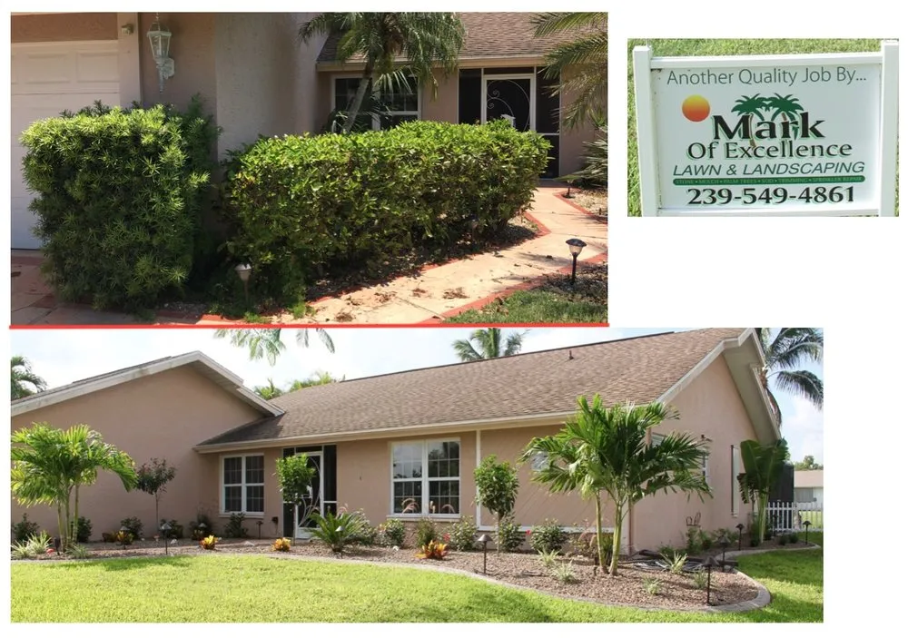 Professional residential landscaping for year-round maintenance in Cape Coral, FL by Mark of Excellence Lawn & Landscape Co