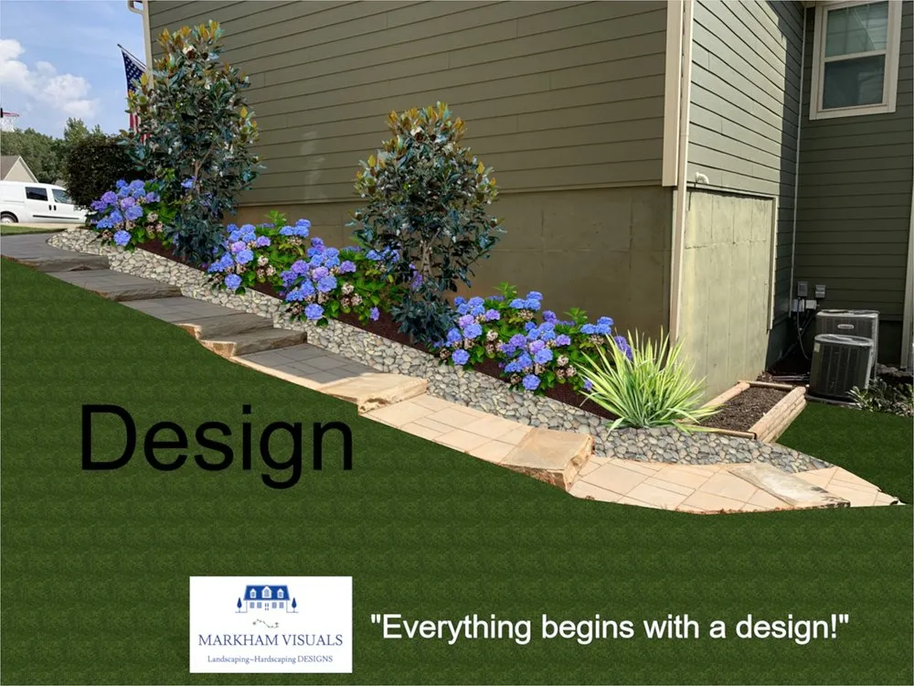 Professional garden landscaping near you in Matthews, NC by Markham Visuals