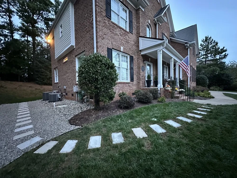 Professional garden landscaping in Matthews, NC by Markham Visuals