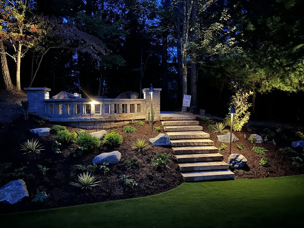 Professional landscape installation in Matthews, NC - Markham Visuals