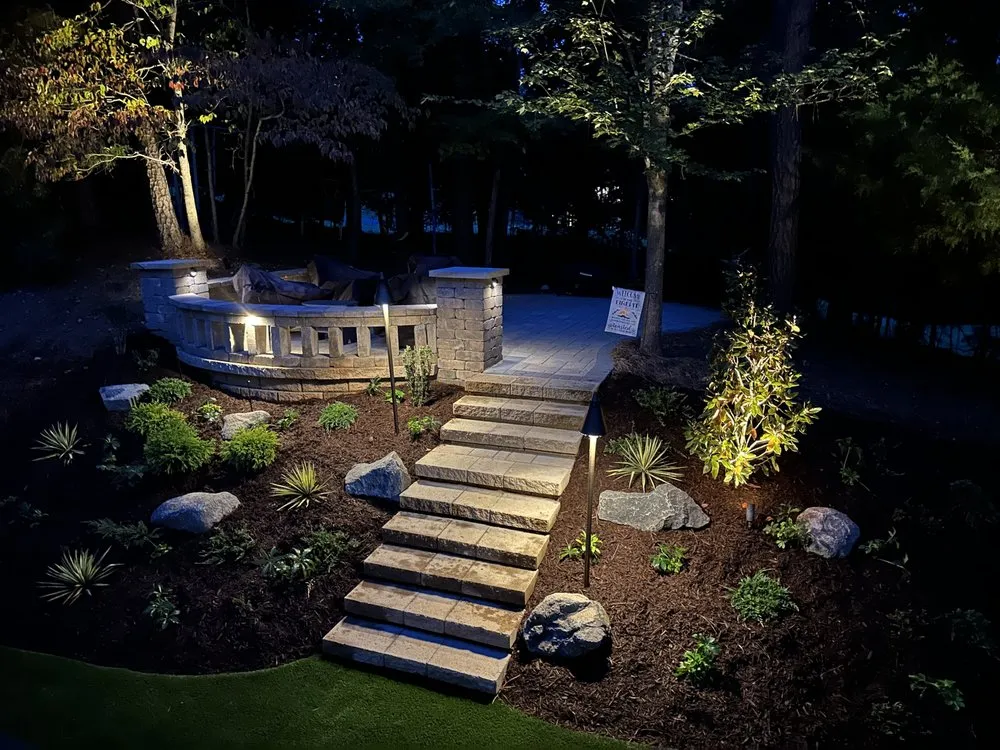 Custom landscape installation in Matthews, NC - Markham Visuals