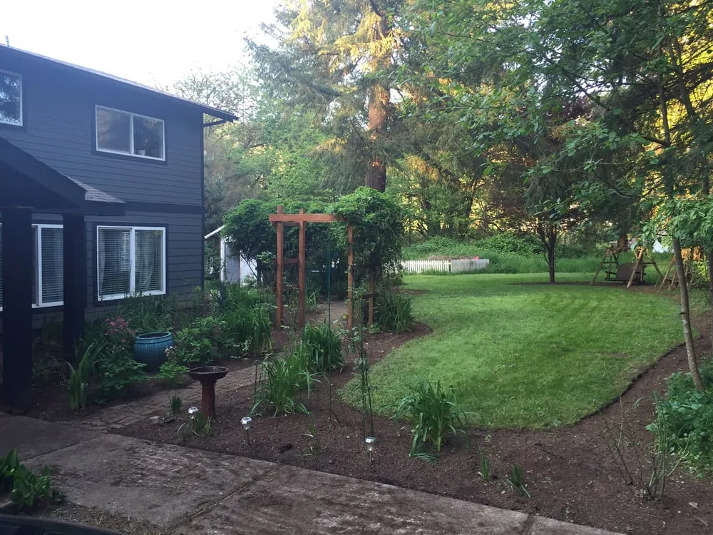 Local landscape installation in Gresham, OR by Mark's Yard Birds