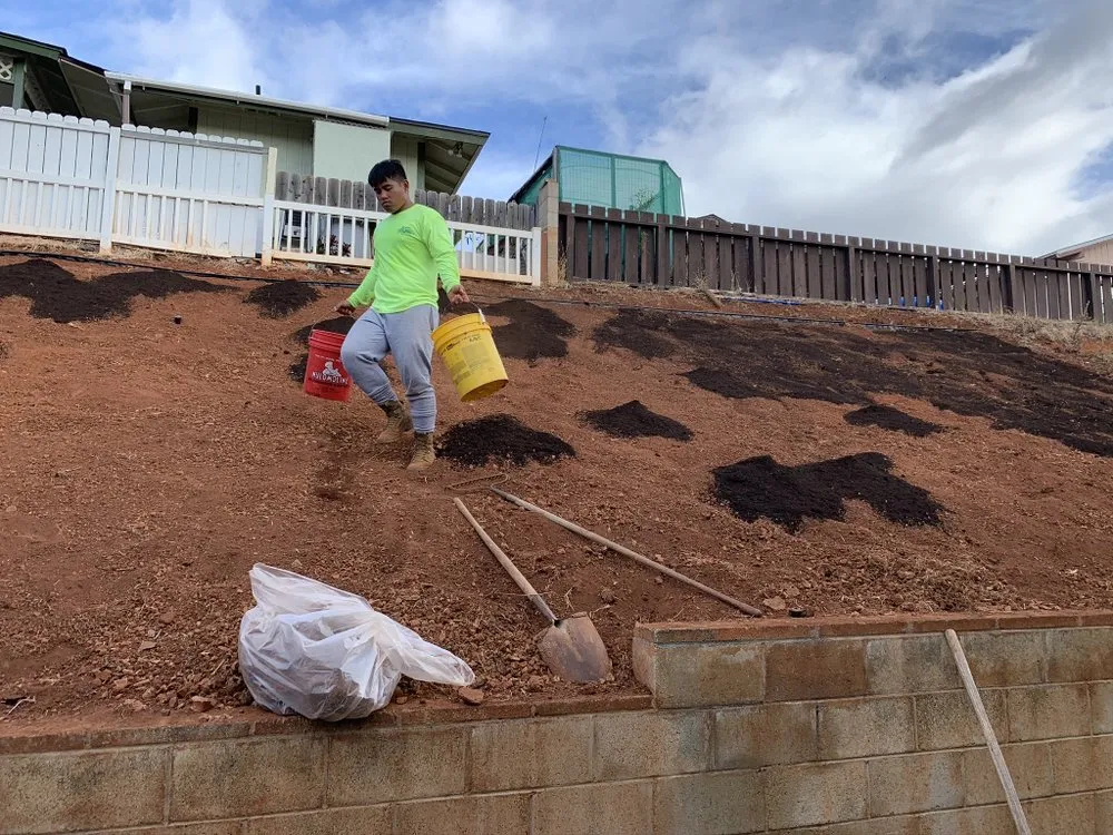 Professional landscape installation in Waipahu, HI by Mark's Zone