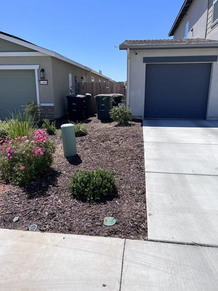Custom garden landscaping with custom design across Oakdale, CA - Marquez Lawn Care