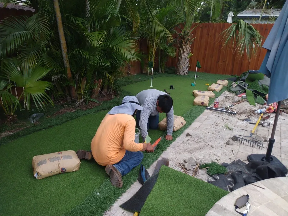 Custom garden landscaping with custom design in Lake Worth, FL by marroquin