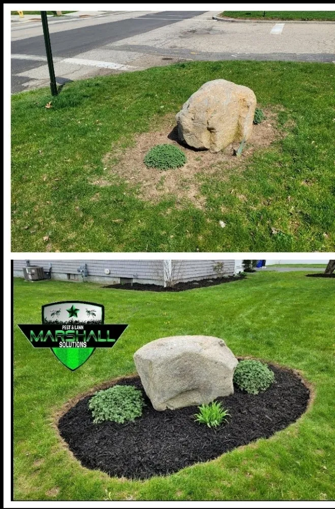 Custom garden landscaping for beautiful yards in East Providence, RI by Marshall Pest & Lawn Solutions