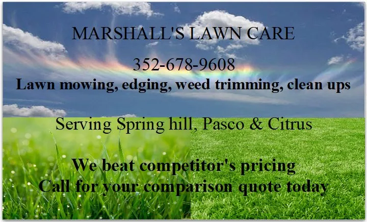 Affordable yard maintenance experts serving Spring Hill, FL - Marshall's Lawn Care