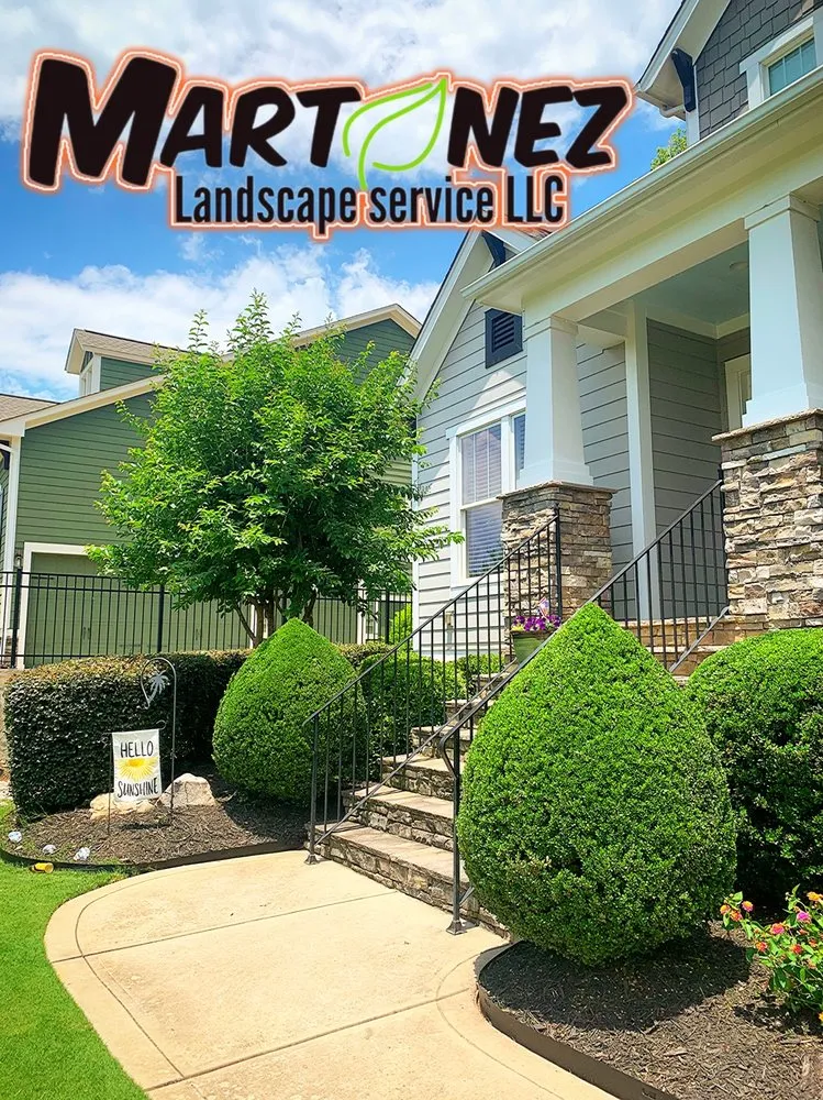 Custom garden landscaping with custom design in Rock Hill, SC by MART-NEZ Landscape Service