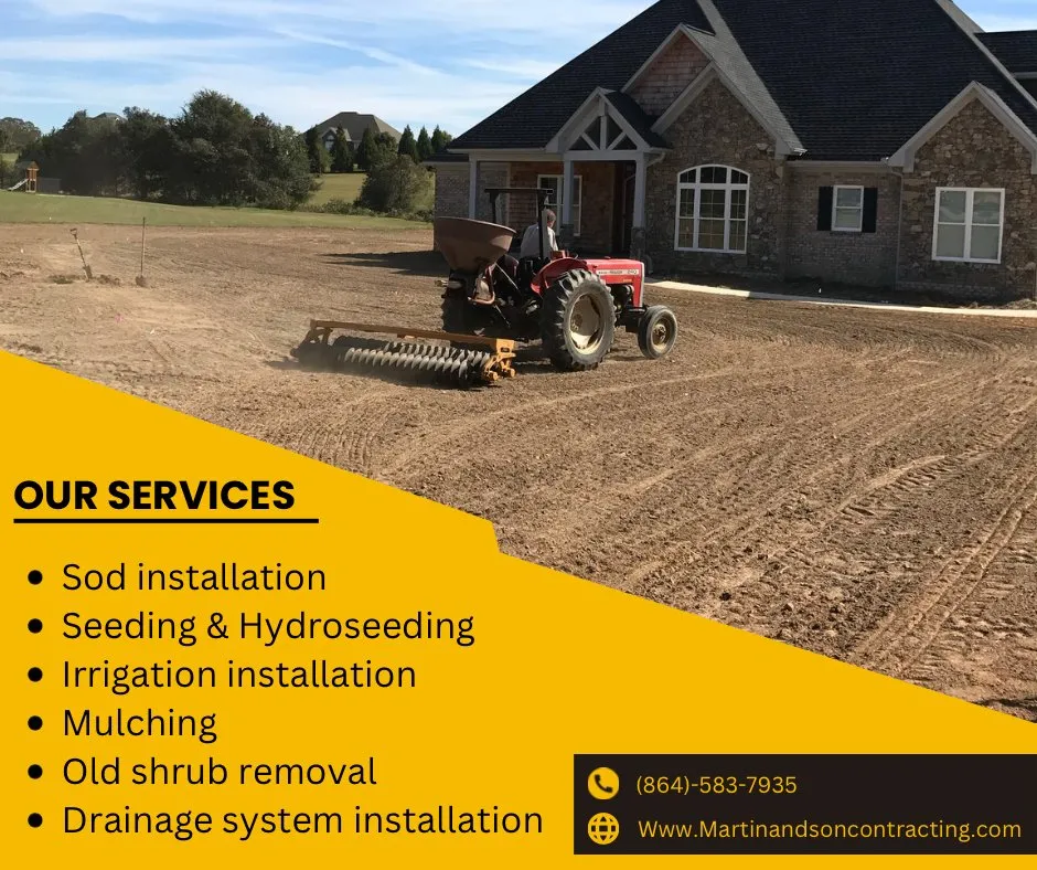 Custom landscaping services with custom design in Spartanburg, SC by Martin & Son Contracting