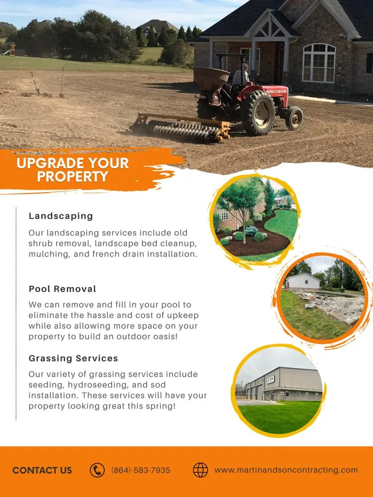 Top-rated lawn mowing service in Spartanburg, SC - Martin & Son Contracting