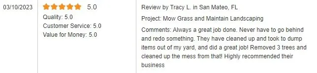 Local lawn mowing service in Pomona Park, FL by Martin Huyskens Lawn Services