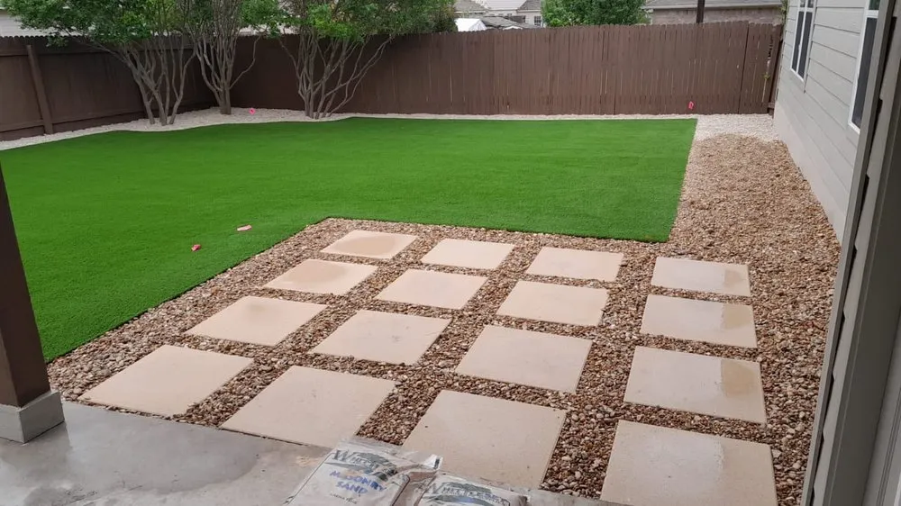Custom landscape installation in Austin, TX - Martinez Construction Service