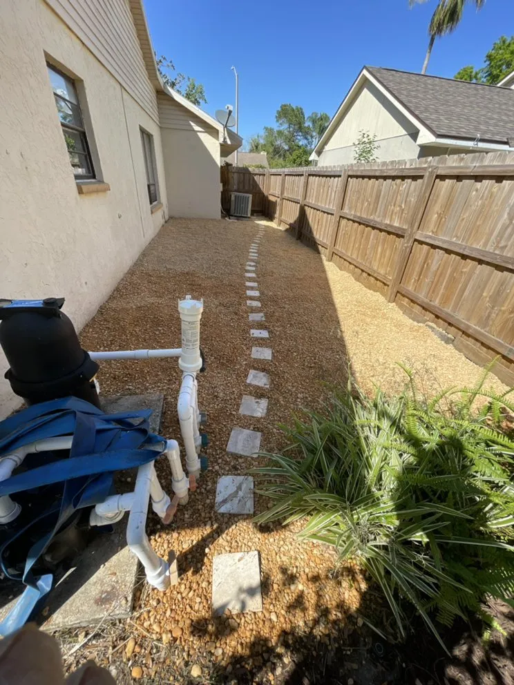 Custom yard cleanup service for residential properties in Tampa, FL by Martinez Lawn Service