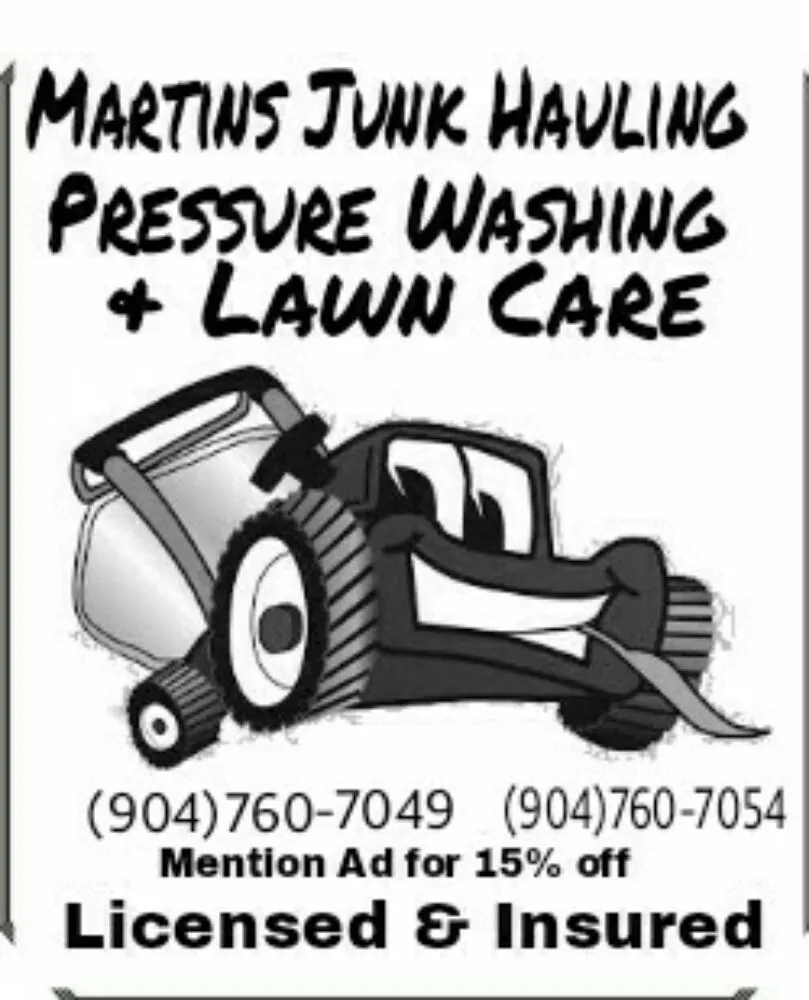 Trusted yard maintenance in Glen Saint Mary, FL by Martins Junk Hauling Pressure Washing & Lawn Care