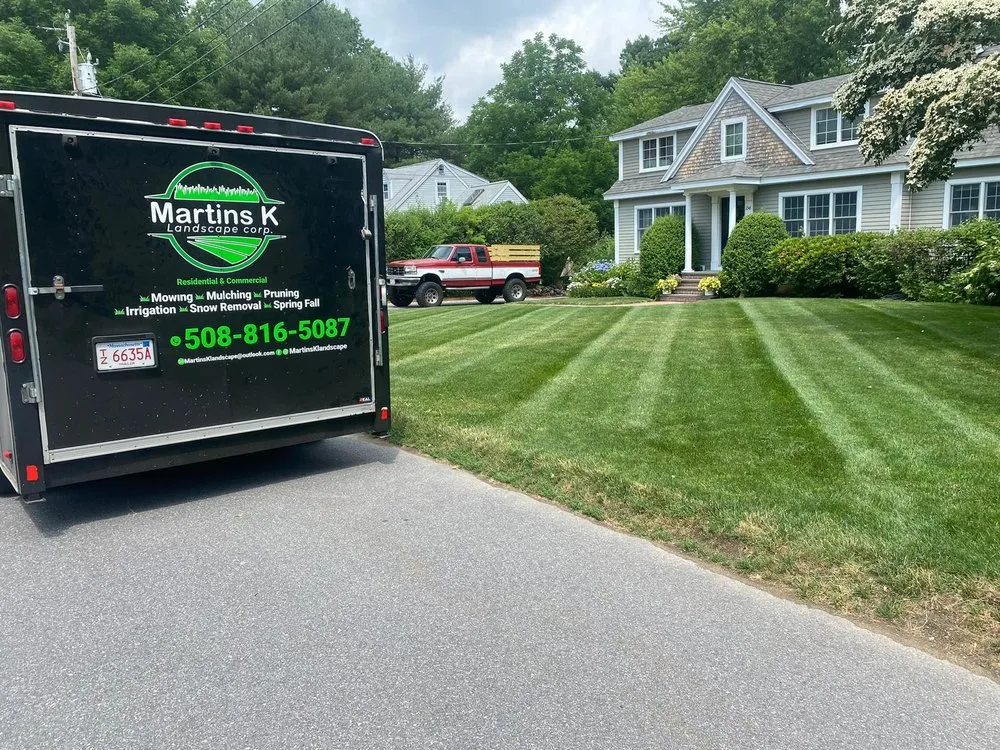 Professional lawn mowing service near you across Framingham, MA - Martins K Landscape