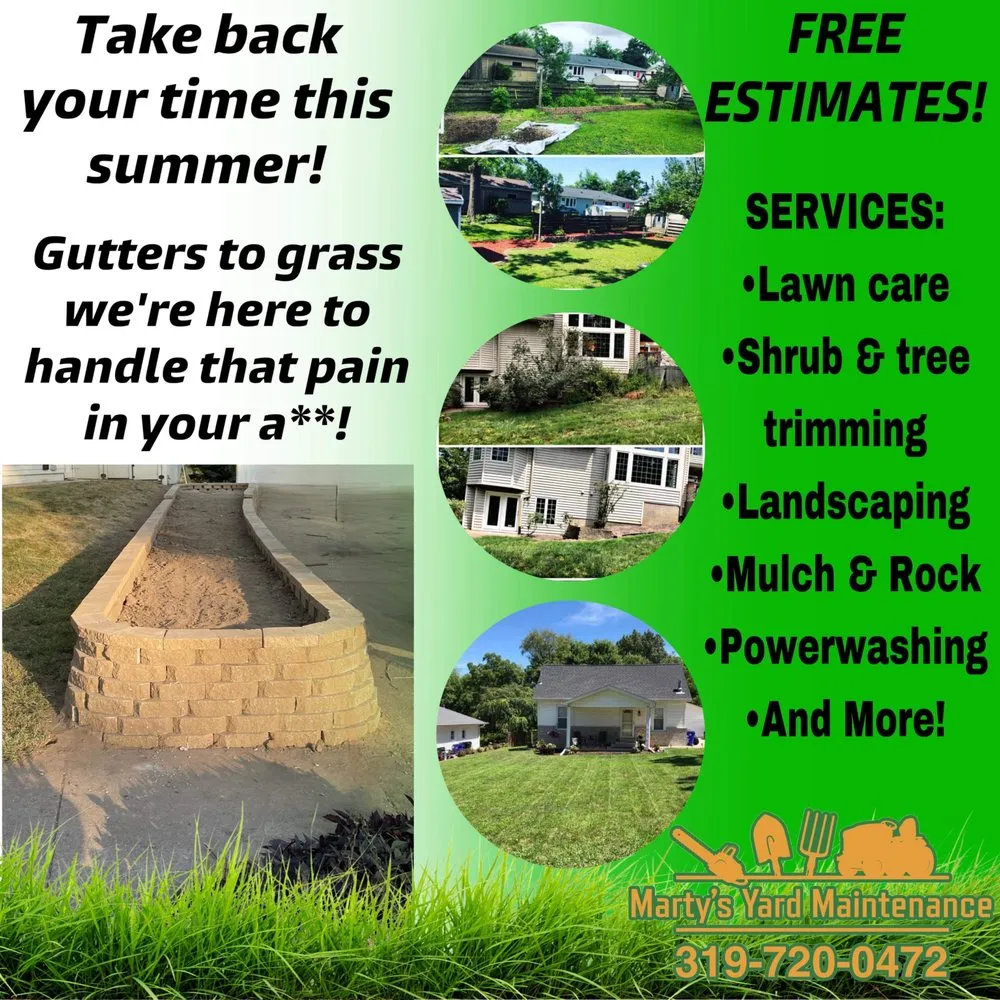 Affordable lawn care service in Marion, IA by Marty’s Yard Maintenance