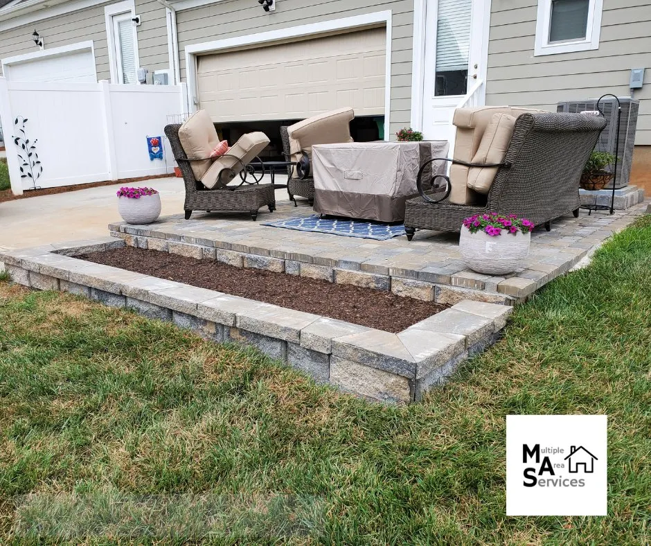 Custom landscape design for homes in Charlotte, NC by Mas Services