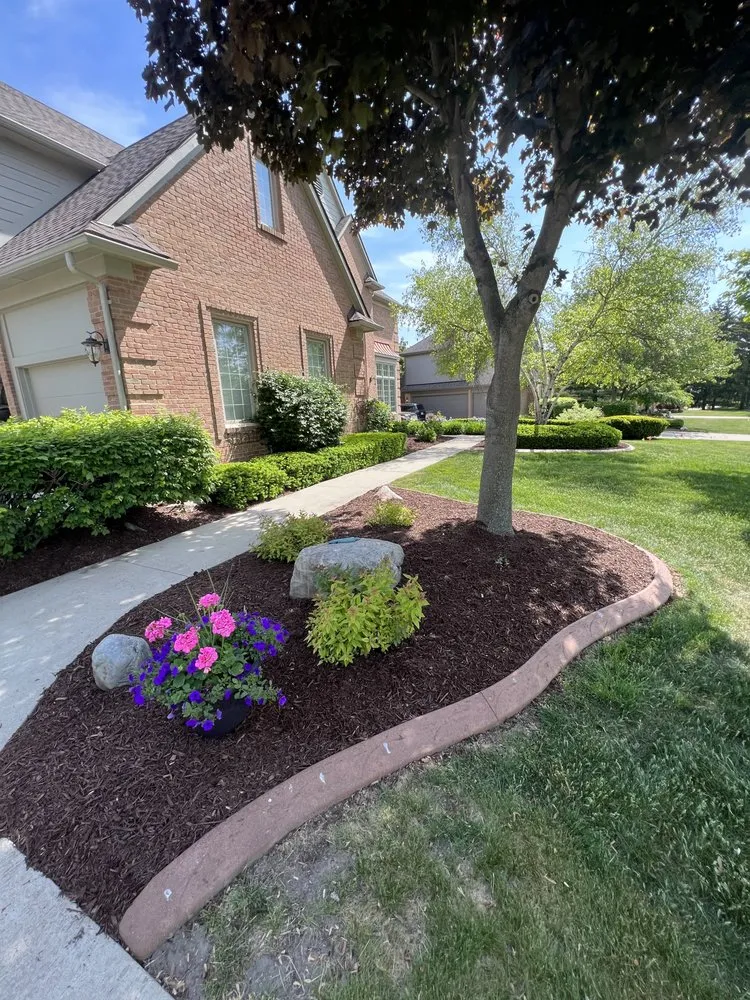 Custom garden landscaping in Northville, MI - Mason Property Management