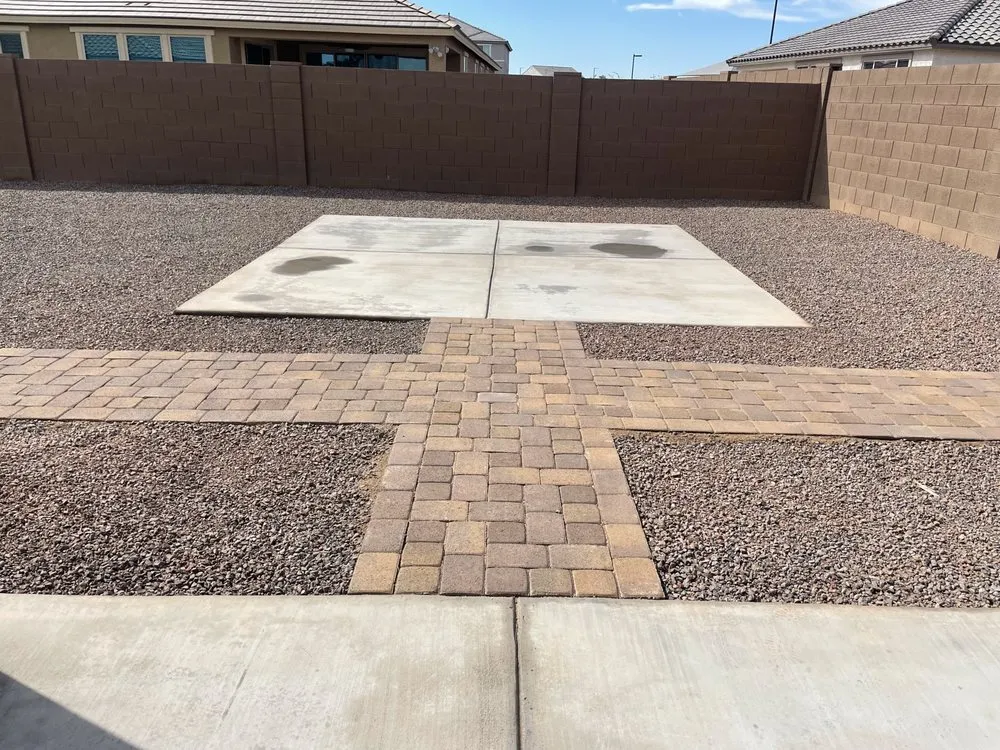 Custom yard cleanup service for residential properties in El Mirage, AZ by Masonry & Landscape