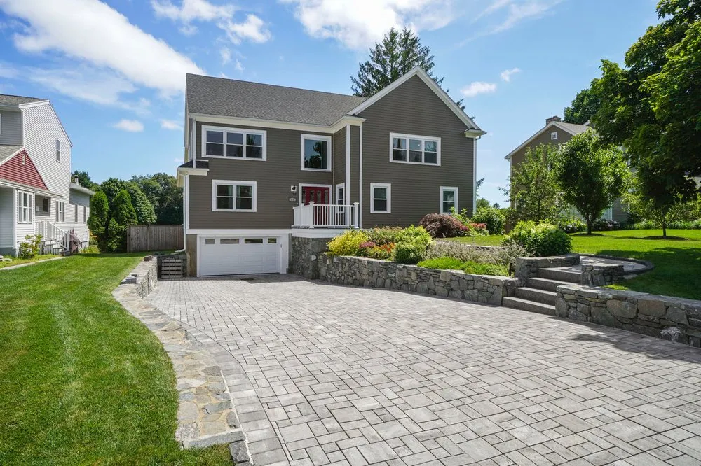 Custom landscape design in Melrose, MA by Masonworks Landscapes