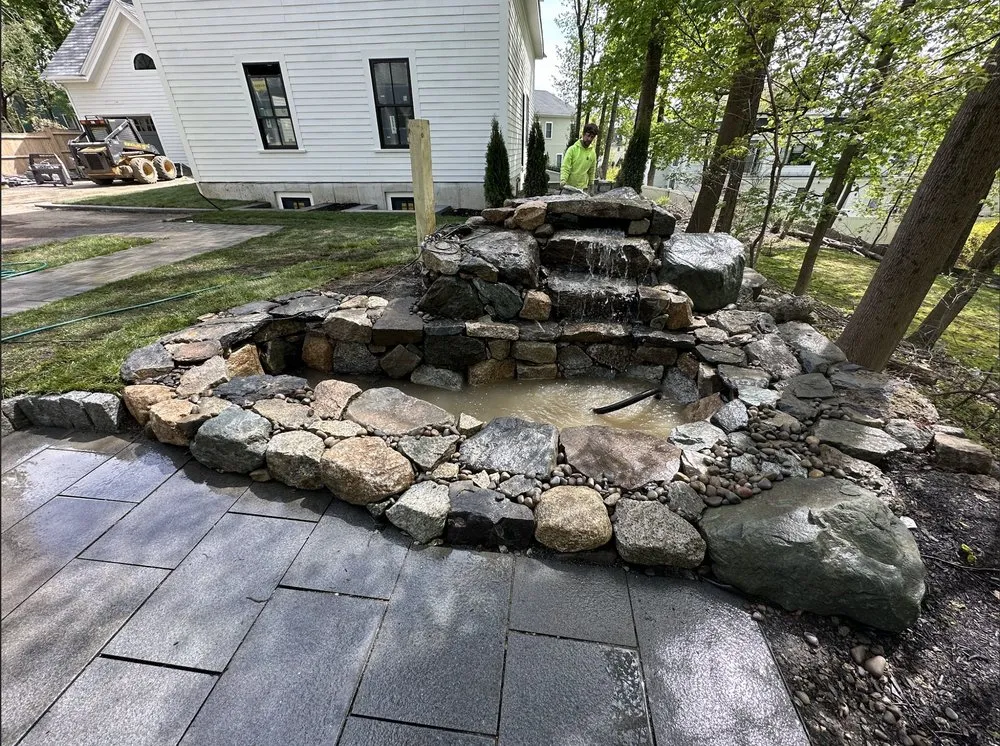 Local landscape installation in Marlborough, MA by Mass Landscape Masonry