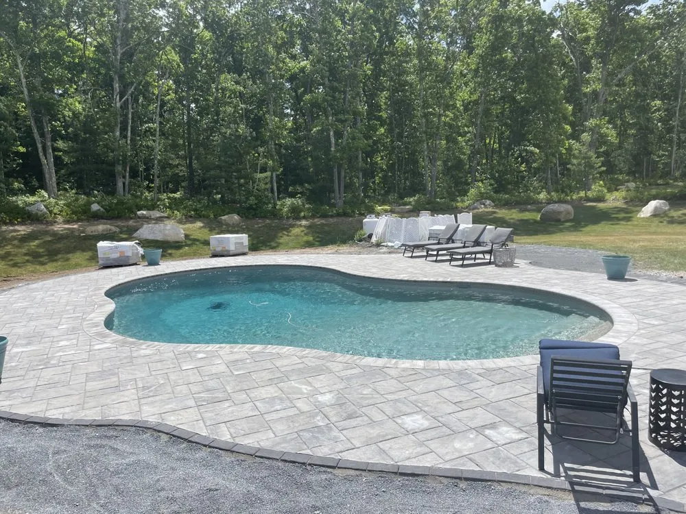 Custom landscape installation in Whitinsville, MA - Mass Landscapes