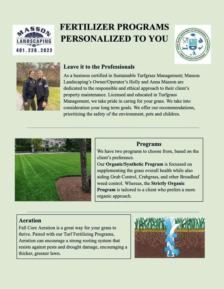 Affordable lawn care service in Wakefield, RI by Masson Landscaping