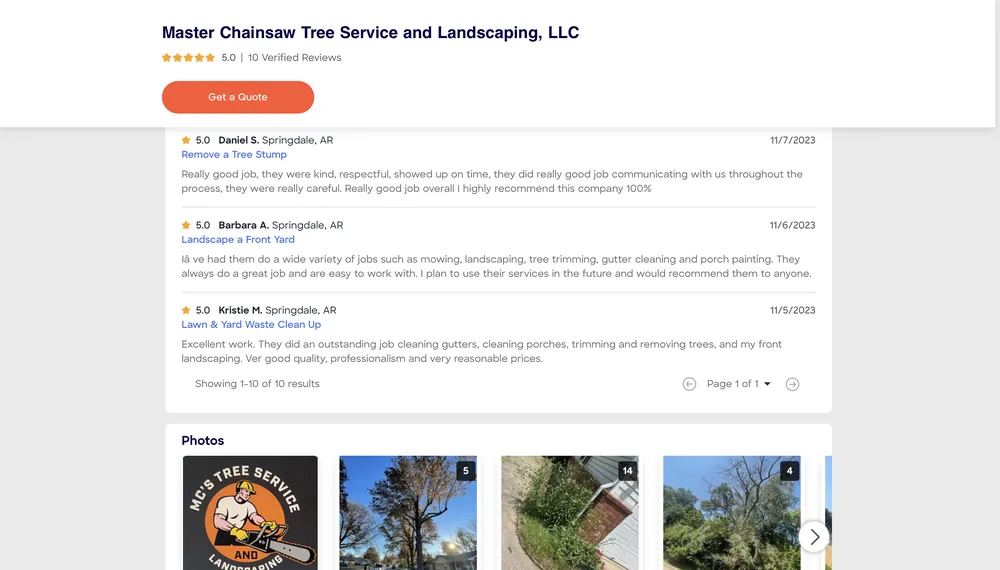 Professional residential landscaping for residential properties in Springdale, AR by Master Chainsaw