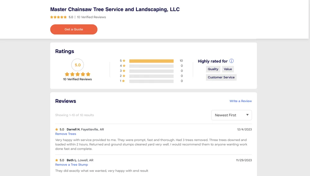 Expert lawn care service in Springdale, AR - Master Chainsaw