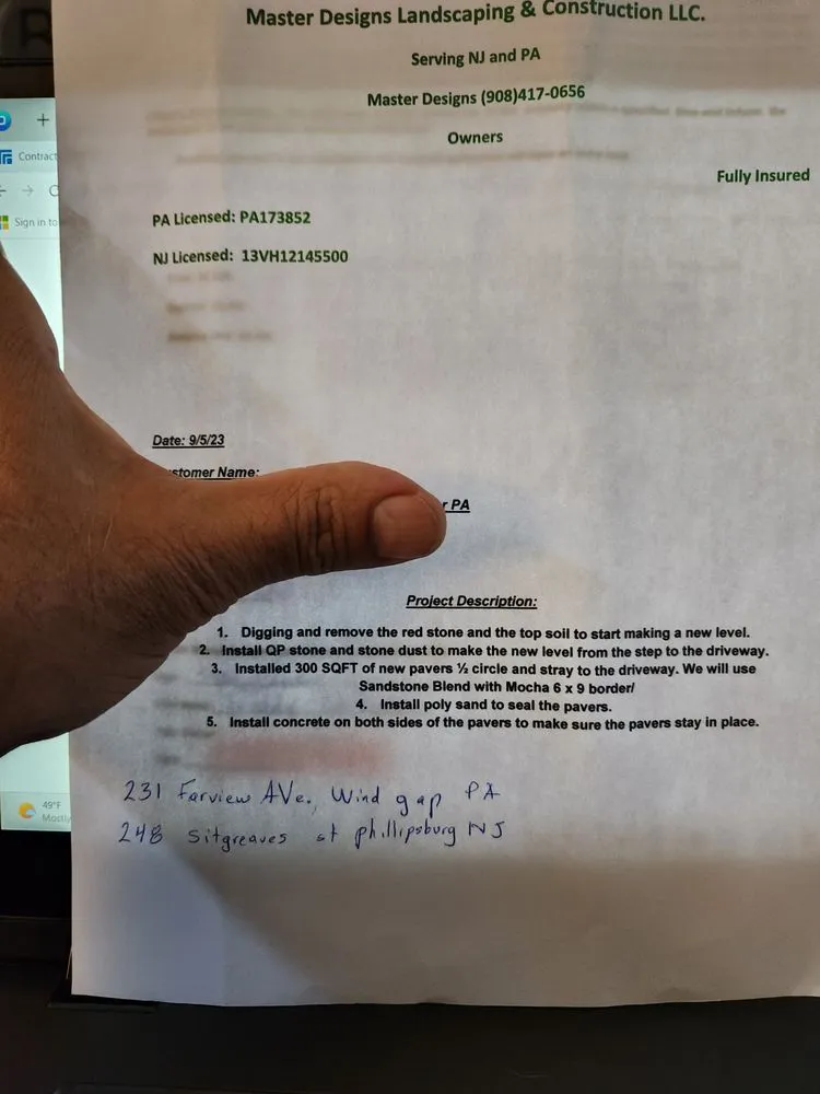 Custom landscaping services in Phillipsburg, NJ by Master Designs Landscaping & Construction