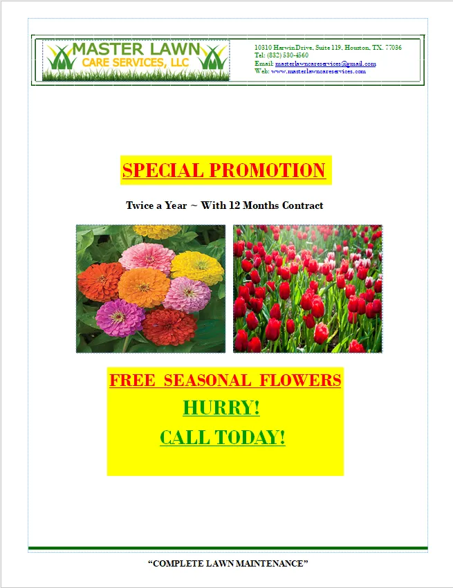 Affordable lawn mowing service for outdoor upgrades across Houston, TX - Master Lawn Care