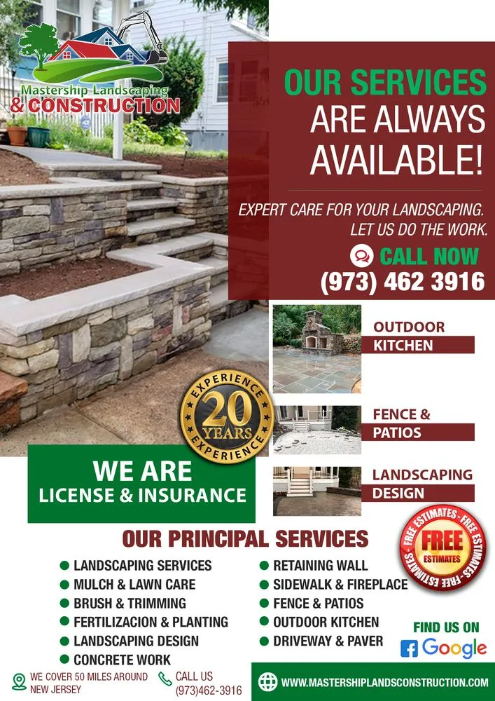 Expert garden landscaping experts serving Boonton, NJ - Mastership Landscaping & Construction