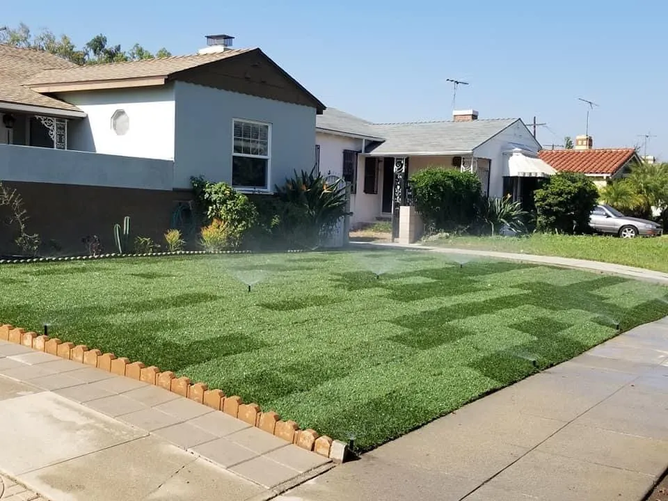 Custom landscape installation with custom design in Rowland Heights, CA by Mateo’s Landscaping