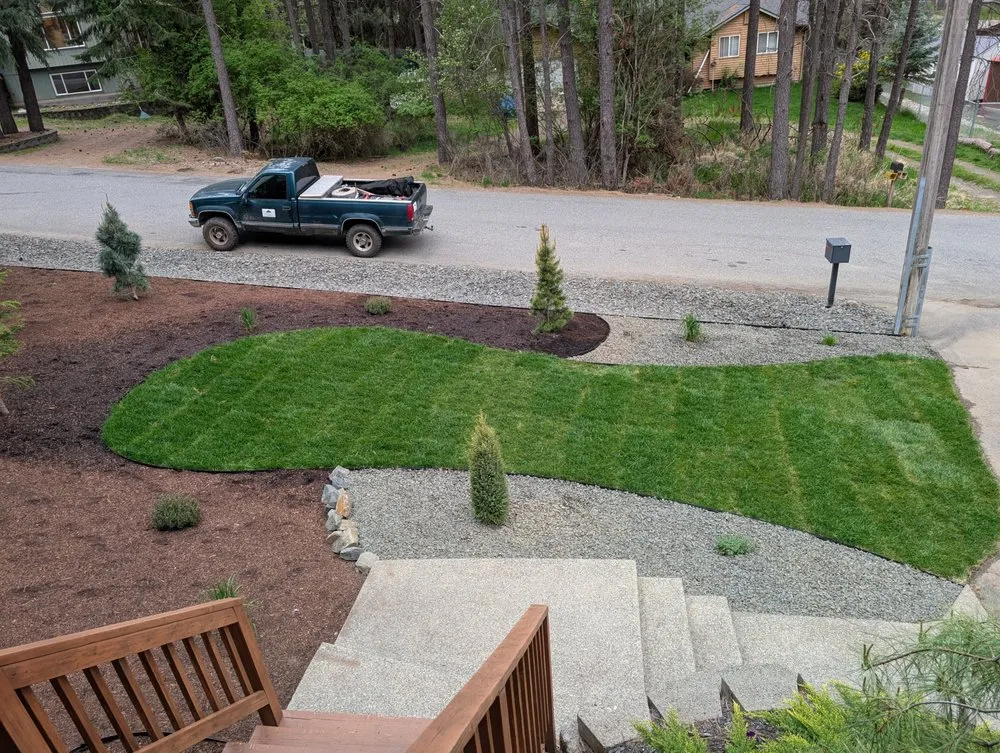 Expert landscape installation with custom design in Post Falls, ID by Matterhorn Landscaping