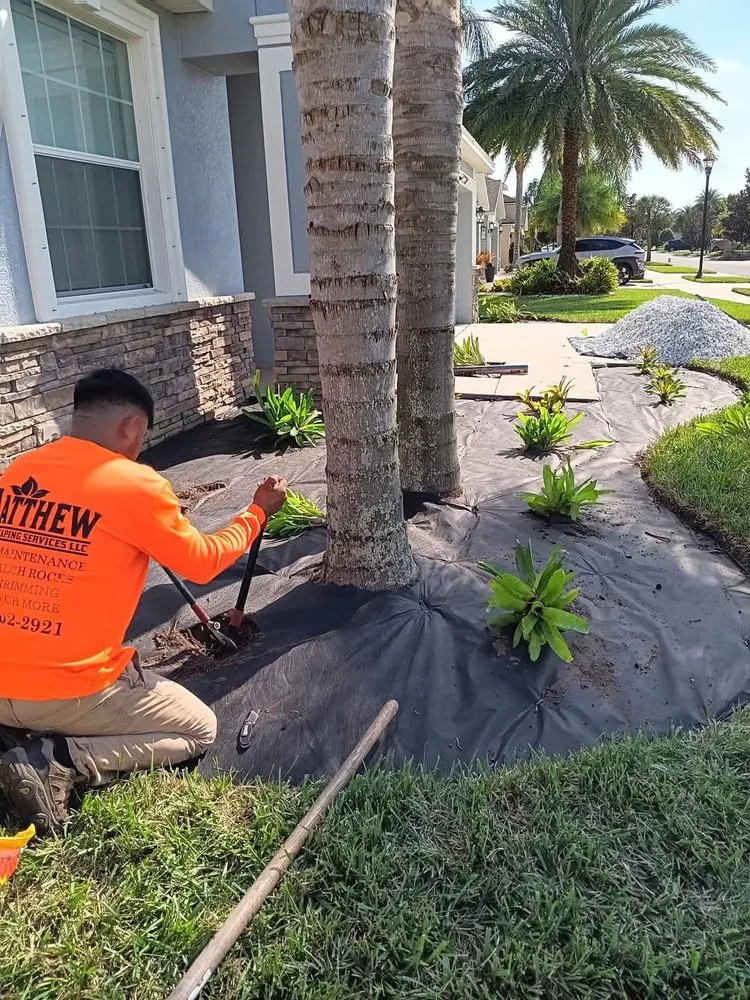 Local landscape installation in Plant City, FL by Matthew Landscaping