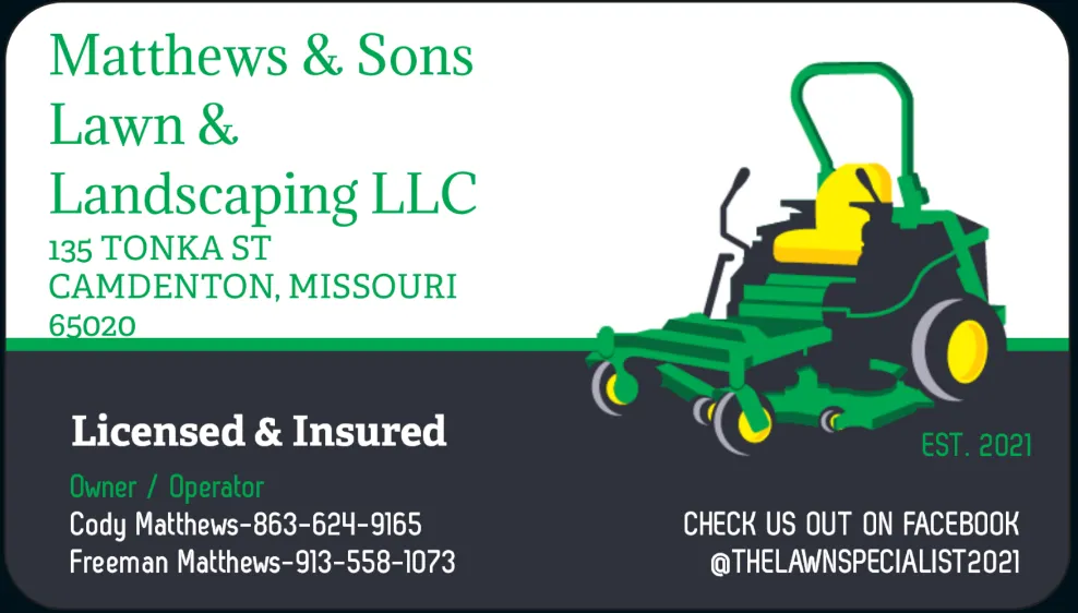 Professional lawn mowing service in Camdenton, MO - Matthews & Sons Lawn & Landscaping