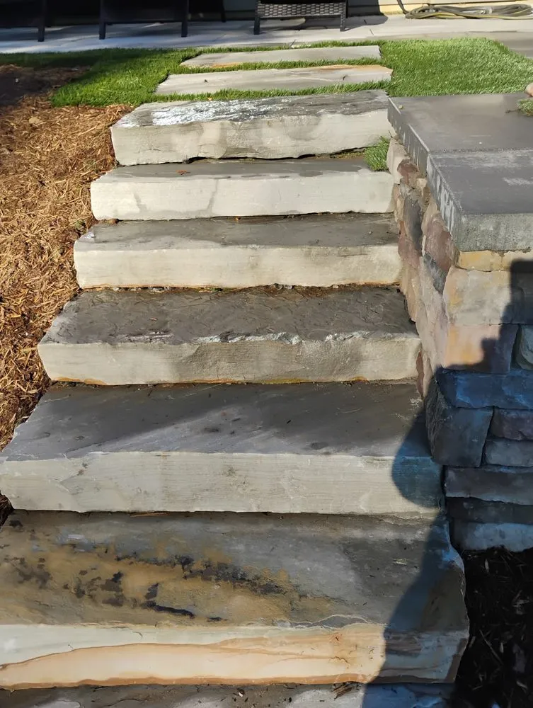 Custom lawn mowing service for homes in North Wilkesboro, NC by Matts Water Creations and Hardscapes