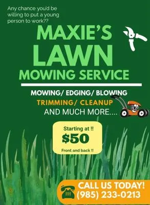 Maxie’s Lawn Mowing Service Logo