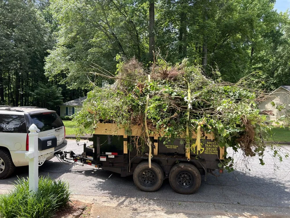 Custom yard cleanup service for outdoor upgrades in Fayetteville, GA by Mays Tractor Service