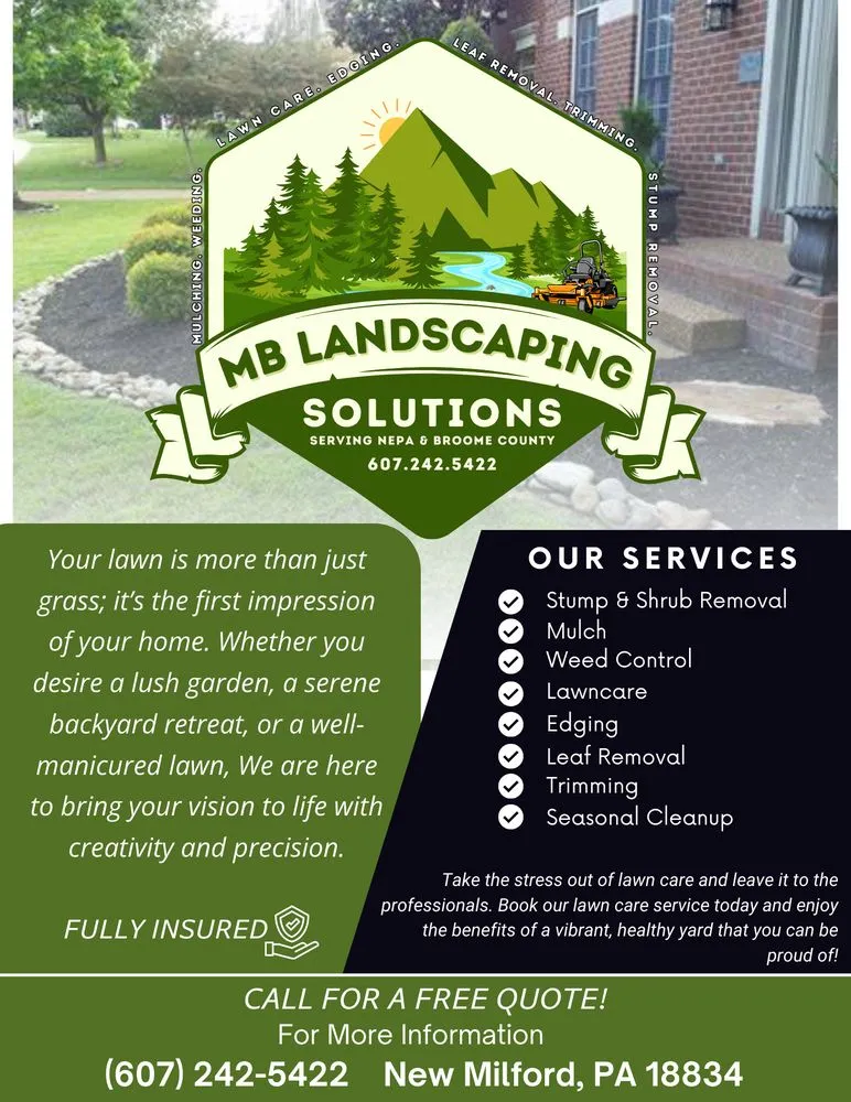 Local outdoor landscaping for homes in New Milford, PA by MB Landscaping Solutions