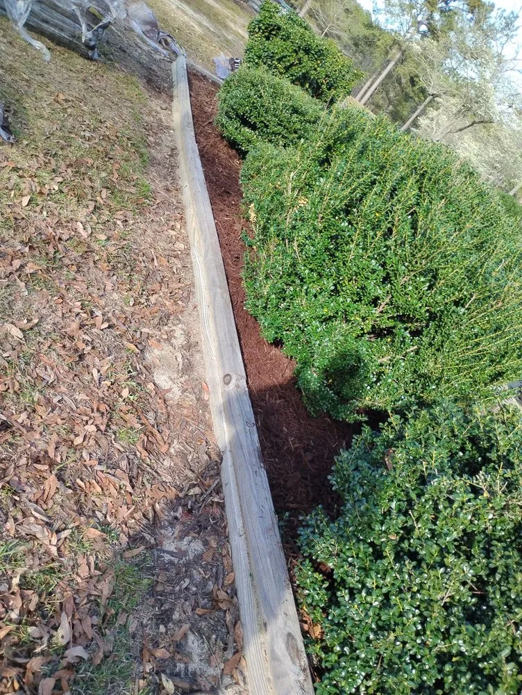 Custom garden landscaping in Hamlet, NC by MC Lawn Service & More