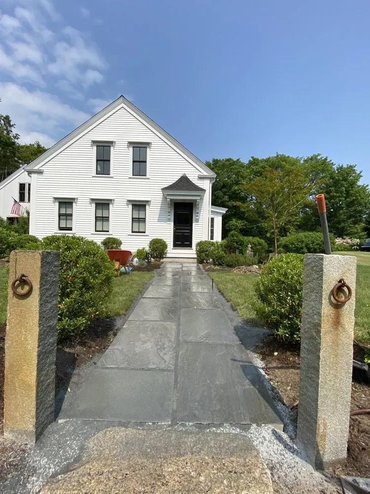 Custom lawn mowing service with custom design in South Yarmouth, MA by McGrath Landscape Contractors